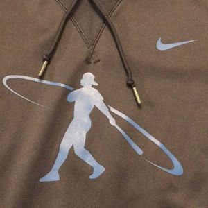 Nike baseball Dri-Fit (S) hooded sweatshirt blue
